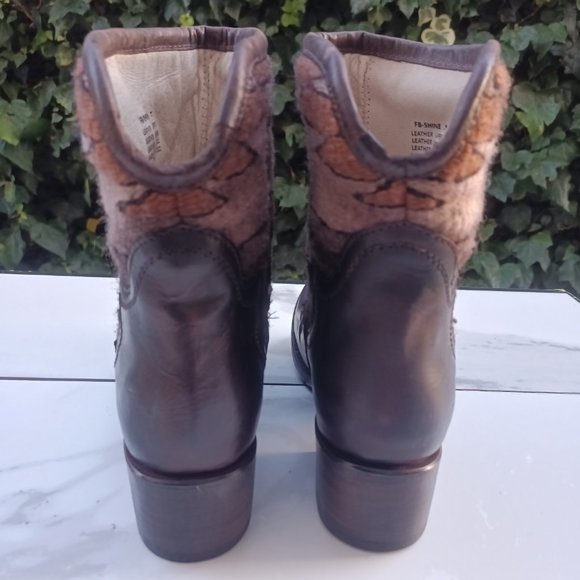 Freebird By Steven Shine Blanket Shaft Western BOHO Bootie Women's Size 7 Brown - Picture 5 of 11
